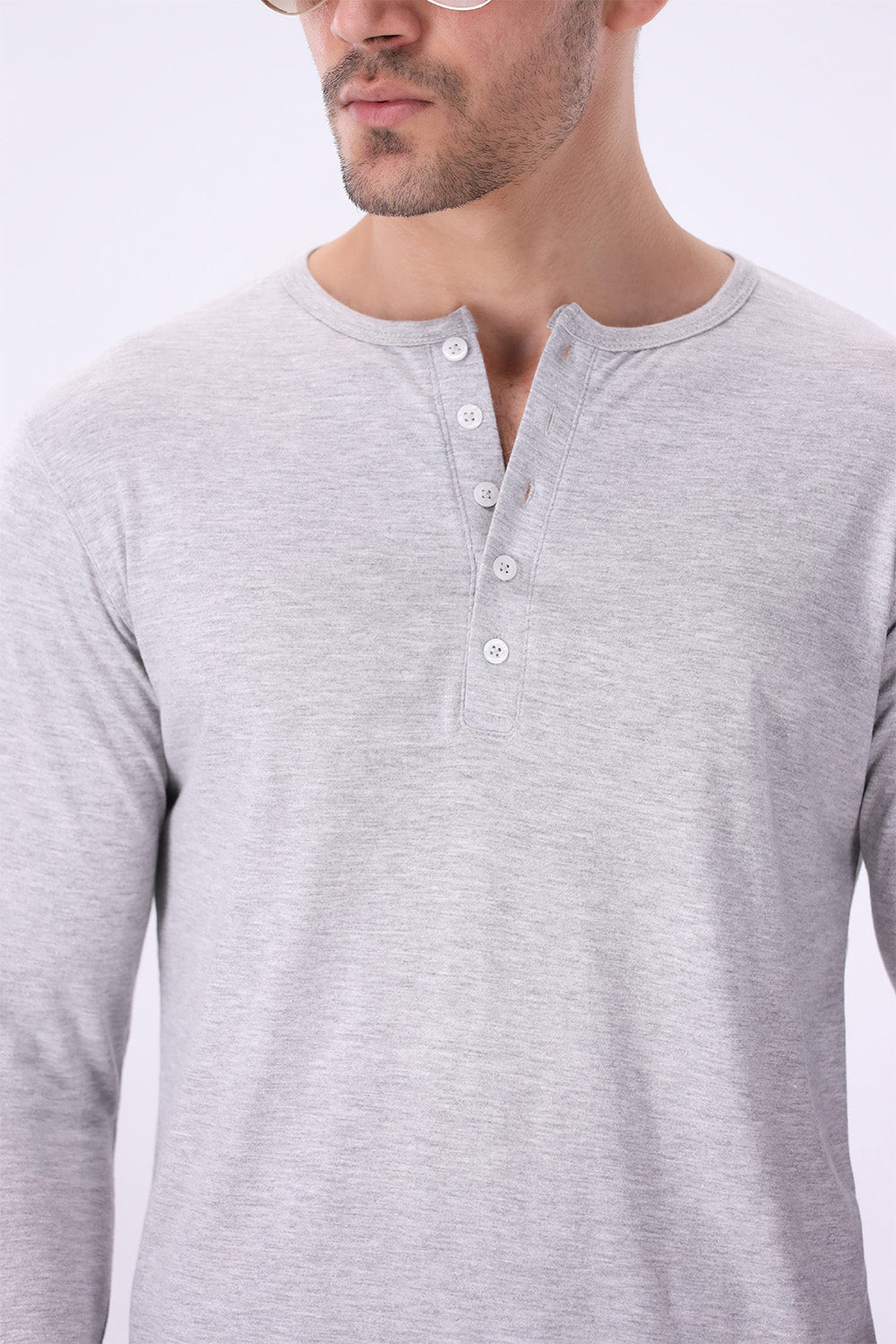 Heather Grey Henley