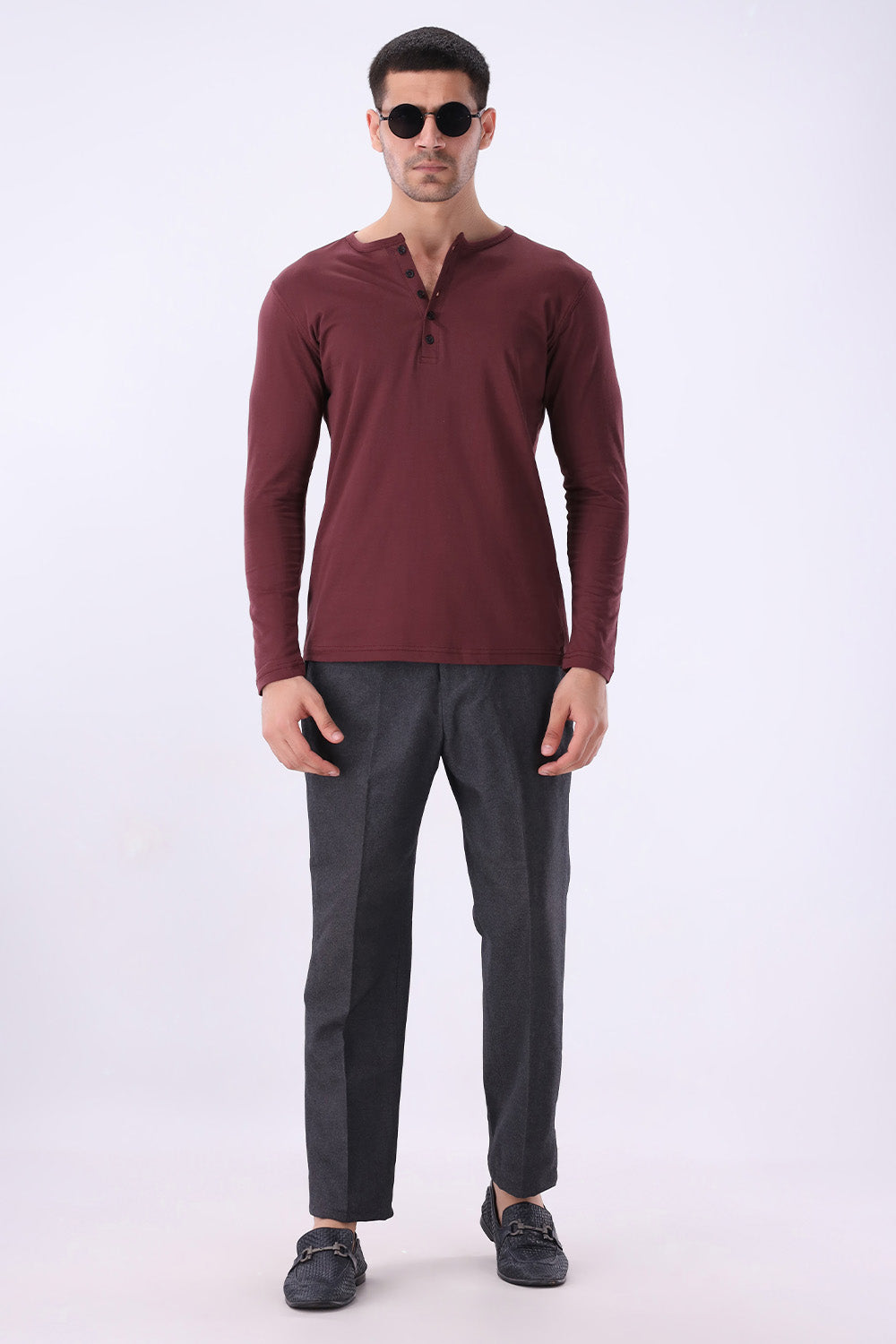 Maroon Henley