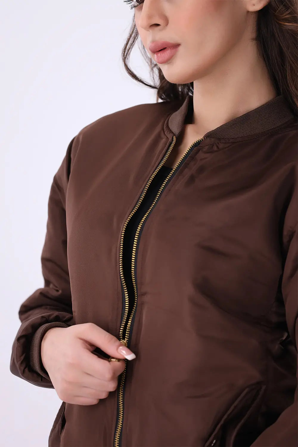Brown Bomber Jacket - W
