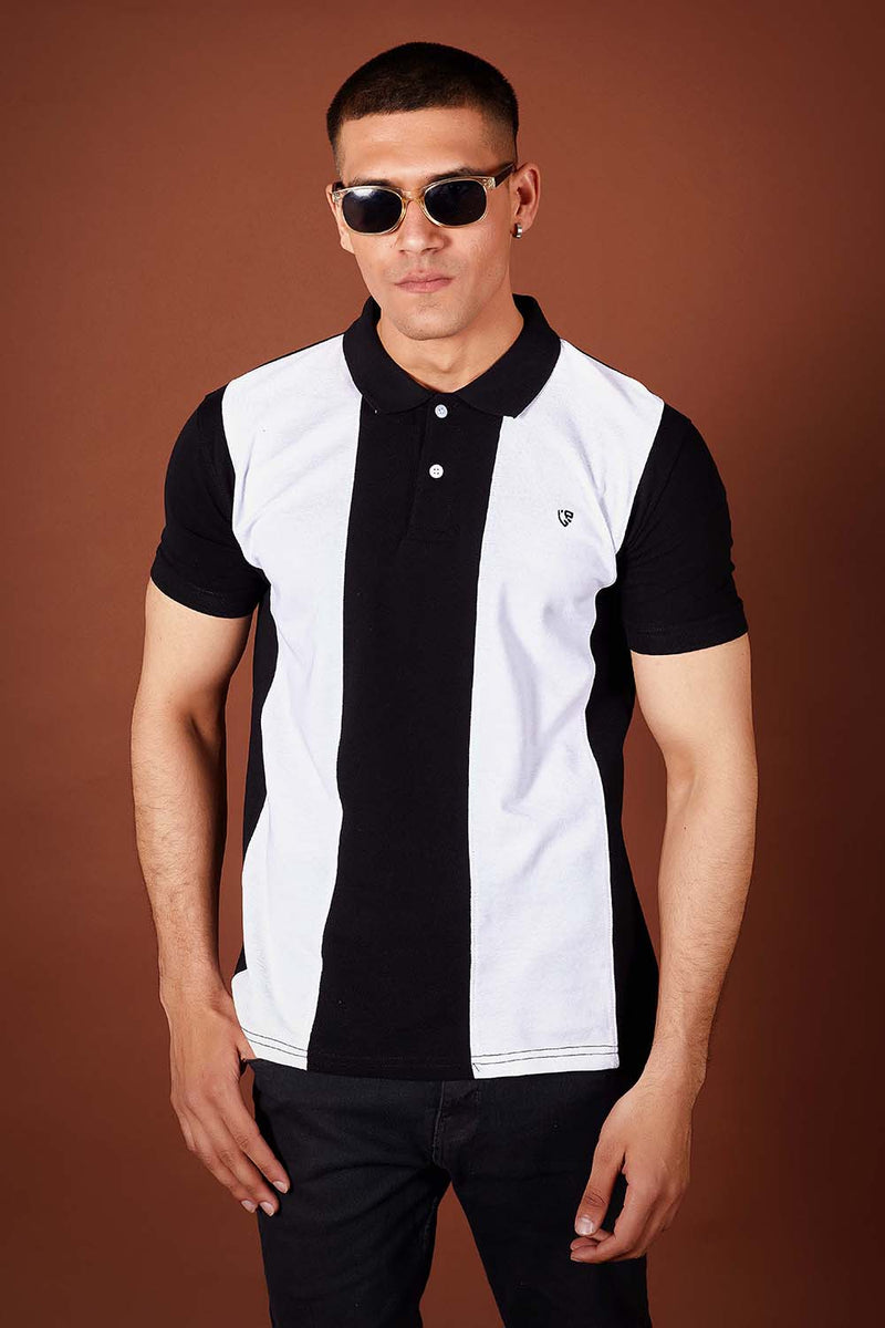 Okotoks Black and White Polo Shirt main image 0