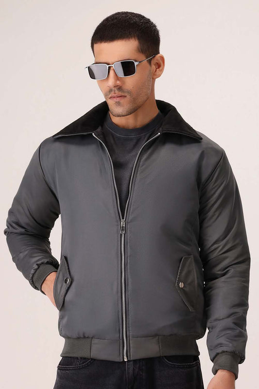 Charcoal Aviator Jacket