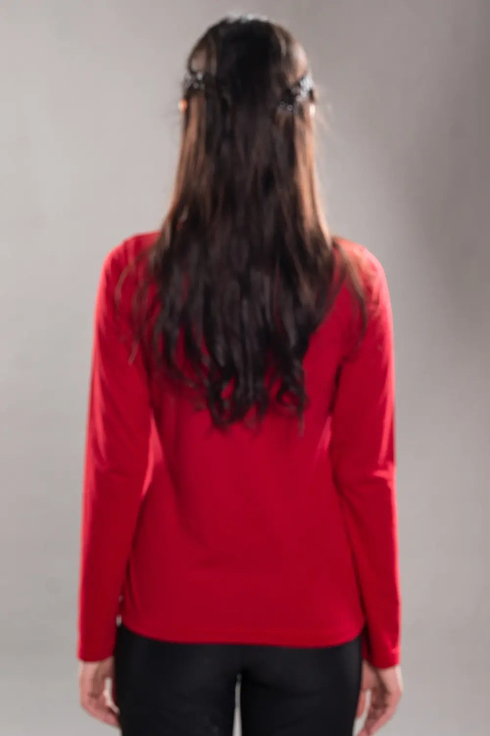 Dark Red Square Neck