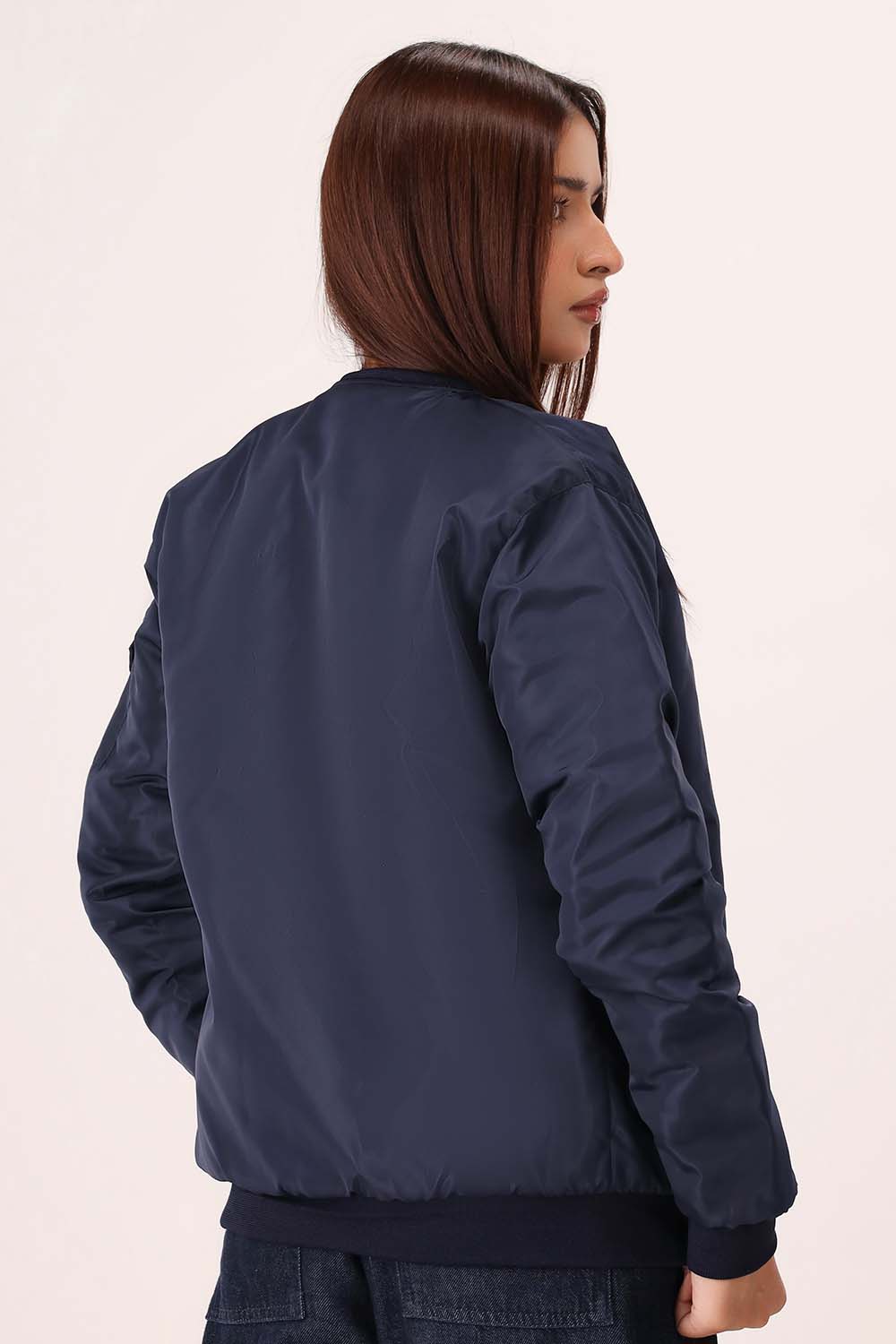 Navy Blue Bomber Jacket - W