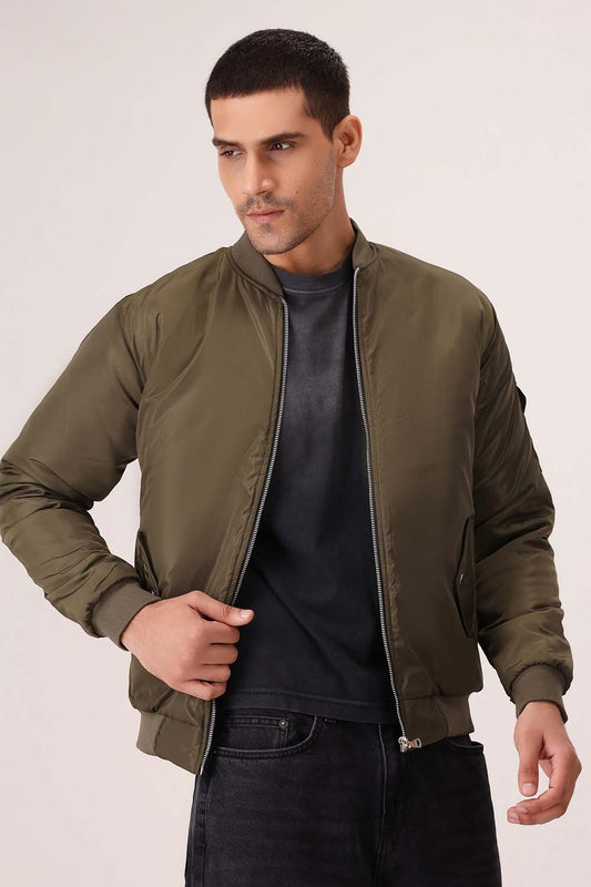 Olive Bomber Jacket