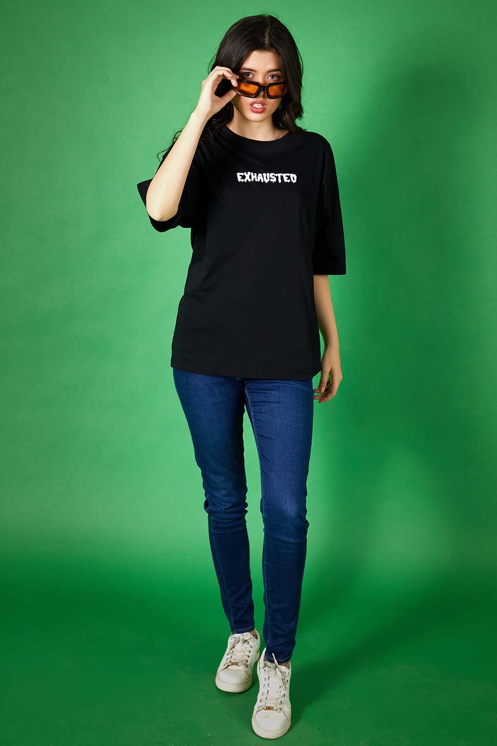 Exhausted Oversized Tee - W