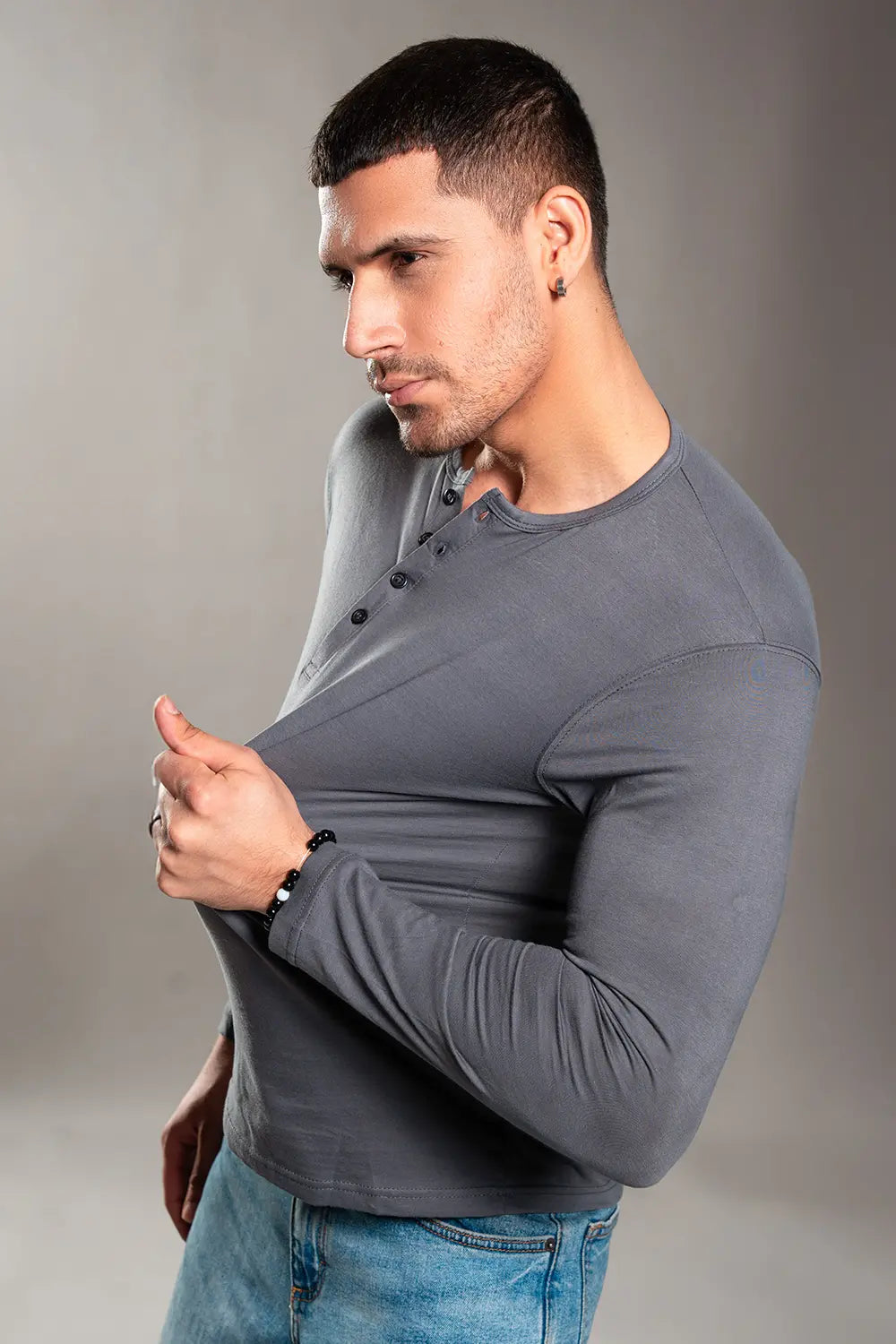 Steel Grey Henley
