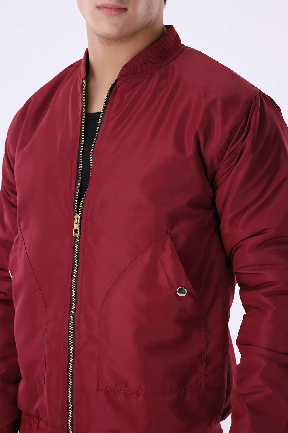 Maroon Bomber Jacket