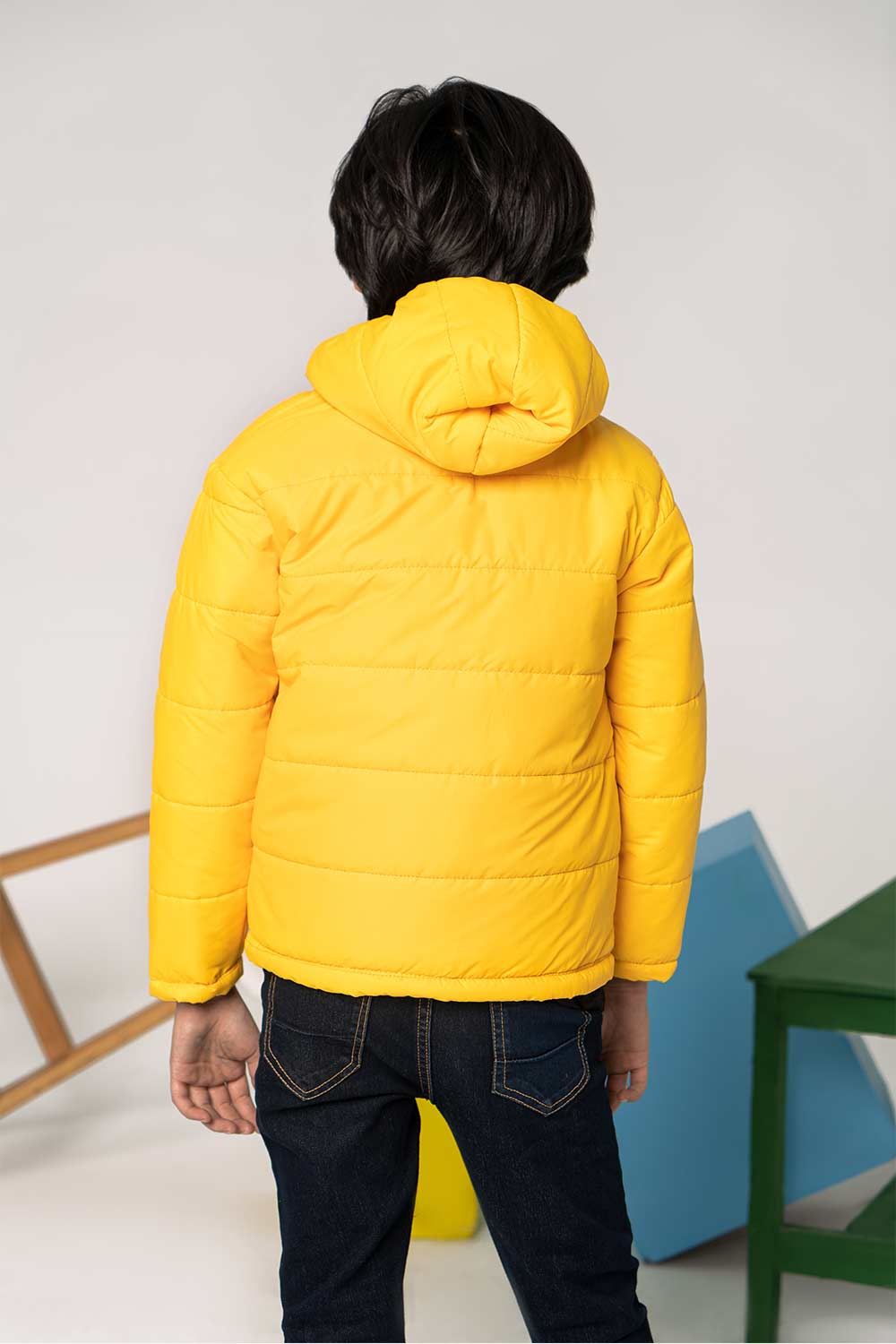 Premium Yellow Hooded Puffer - Boys in Pakistan | UrbanRoad.pk