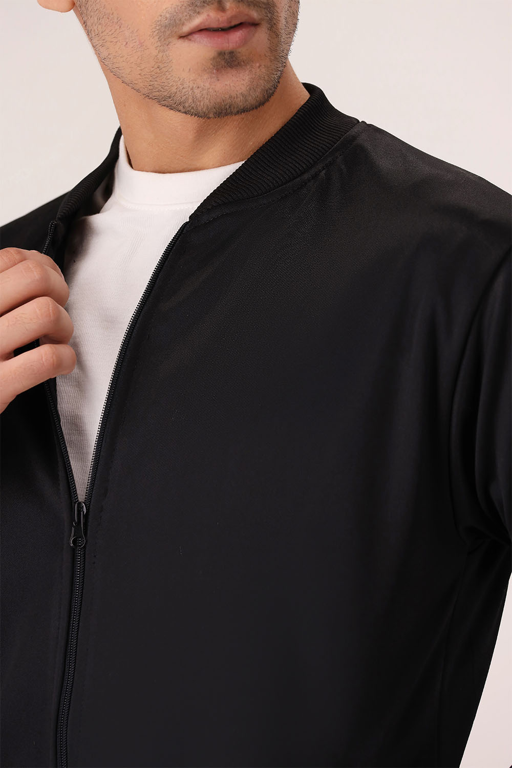 Black Poly Fleece Jacket