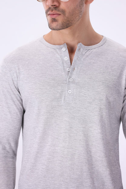 Heather Grey Henley