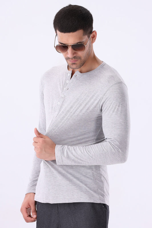 Heather Grey Henley