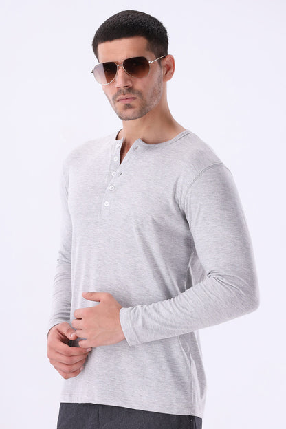 Heather Grey Henley