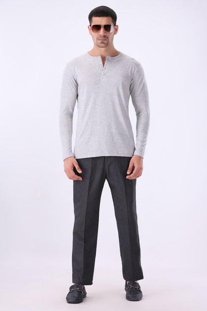 Heather Grey Henley