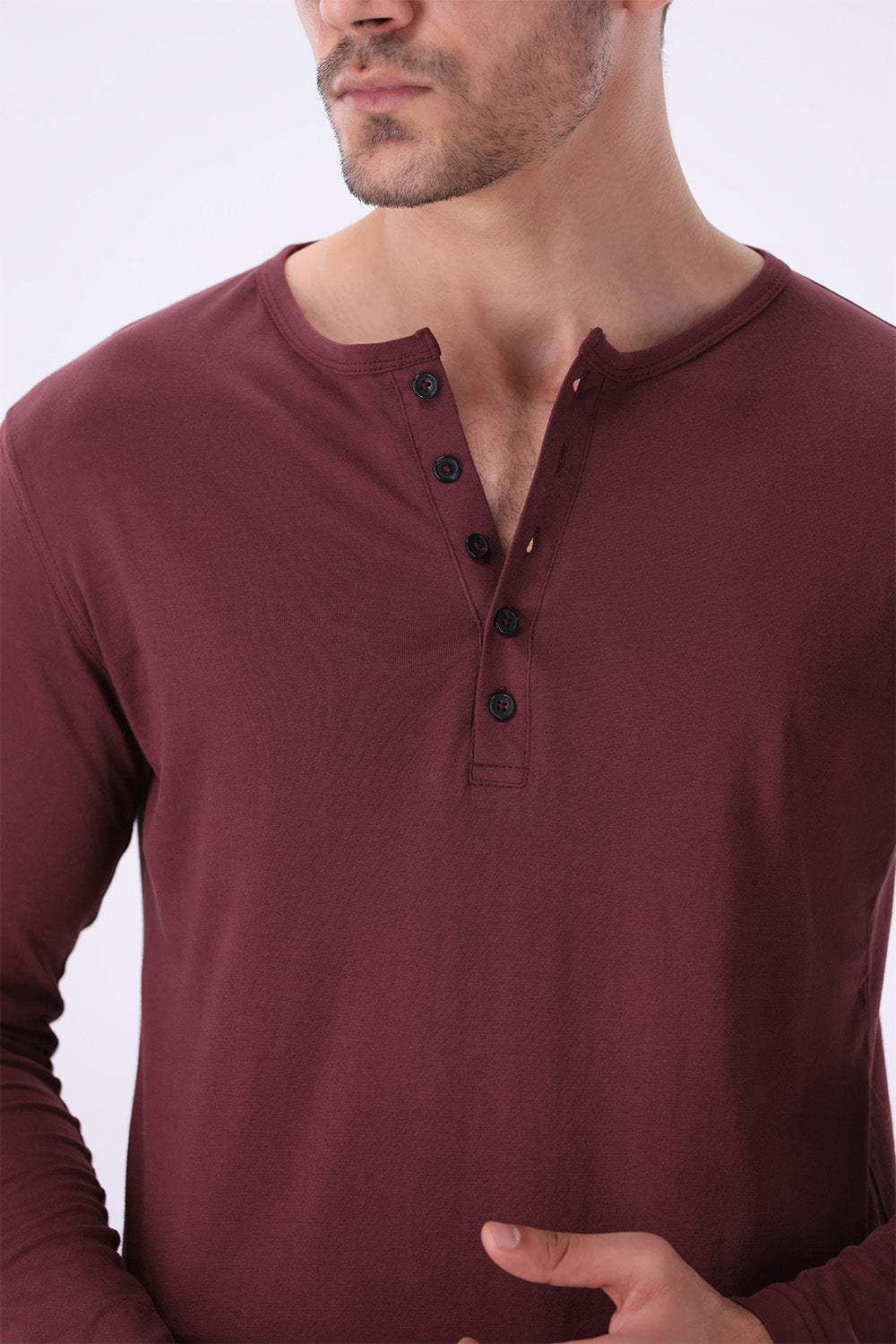 Maroon Henley