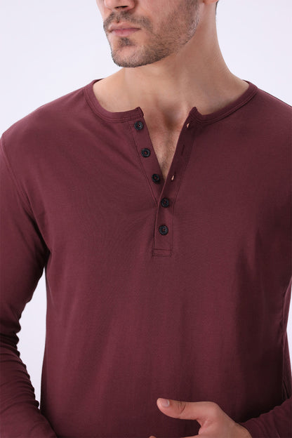 Maroon Henley