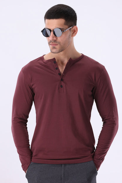 Maroon Henley