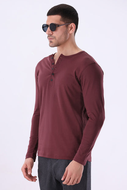 Maroon Henley