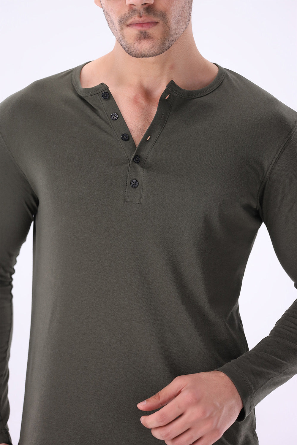 Olive Green Henley