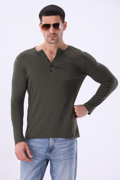 Olive Green Henley
