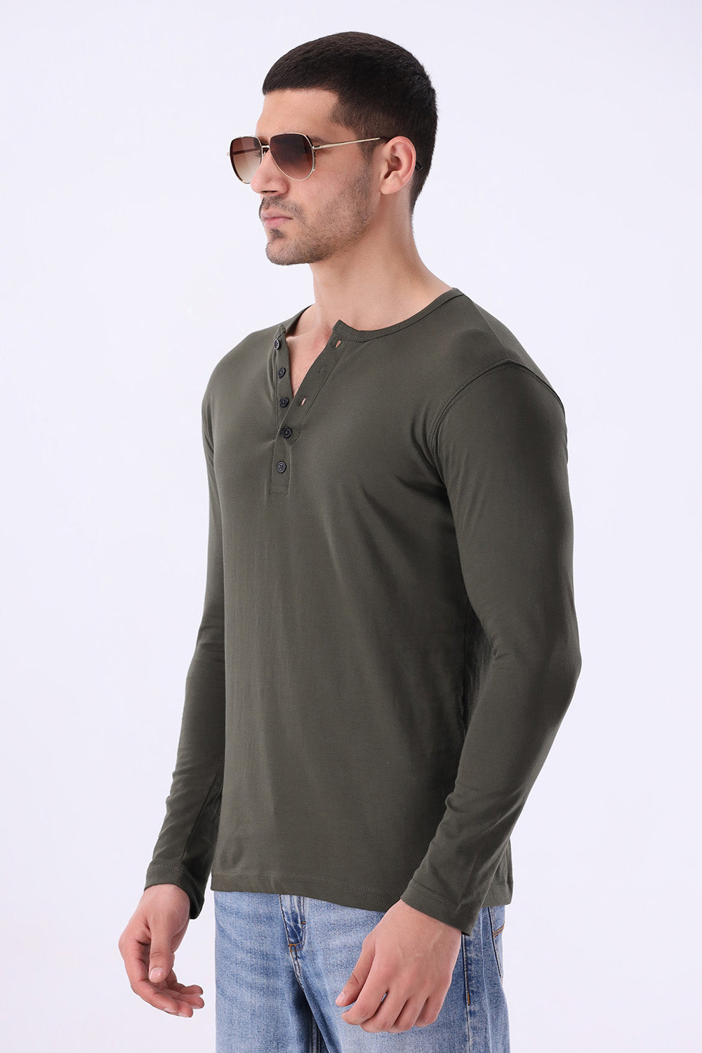 Olive Green Henley
