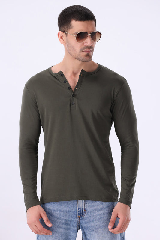 Olive Green Henley