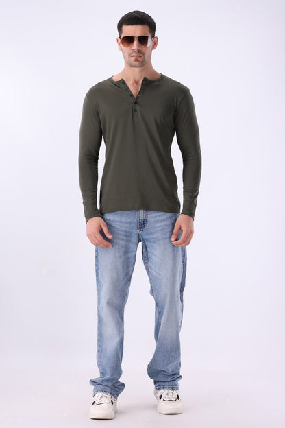 Olive Green Henley