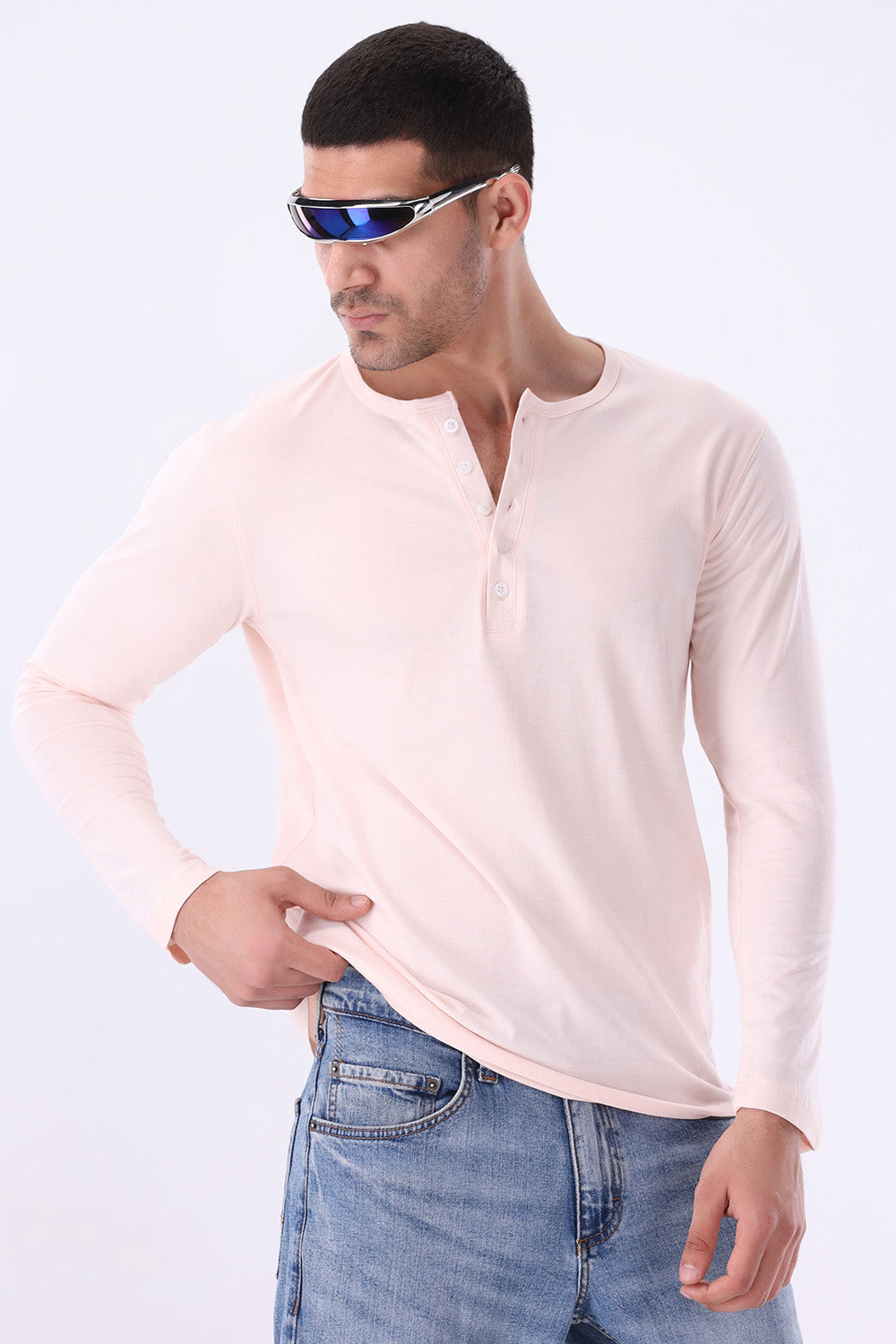 Peach Henley