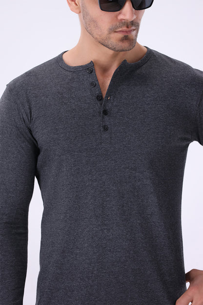 Charcoal Henley