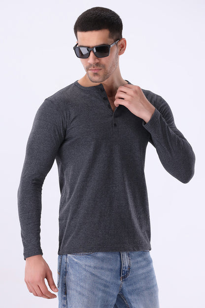 Charcoal Henley