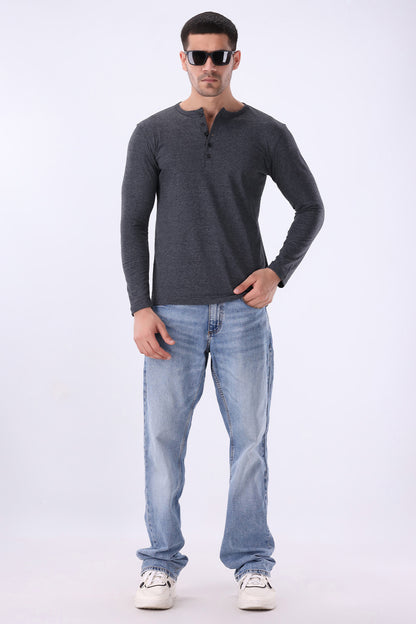 Charcoal Henley