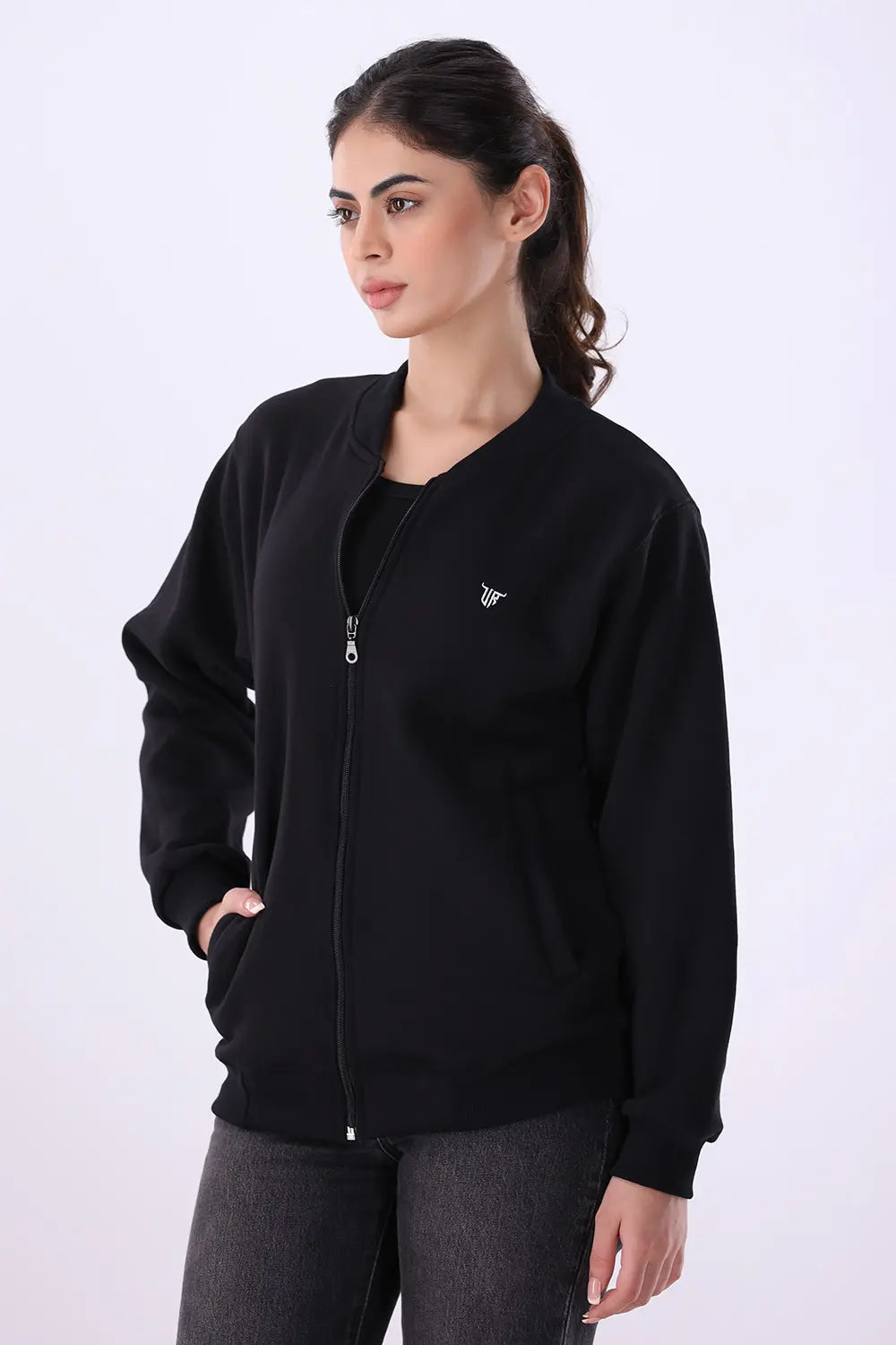 Black Varsity Jacket - W