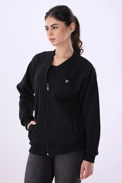 Black Varsity Jacket - W