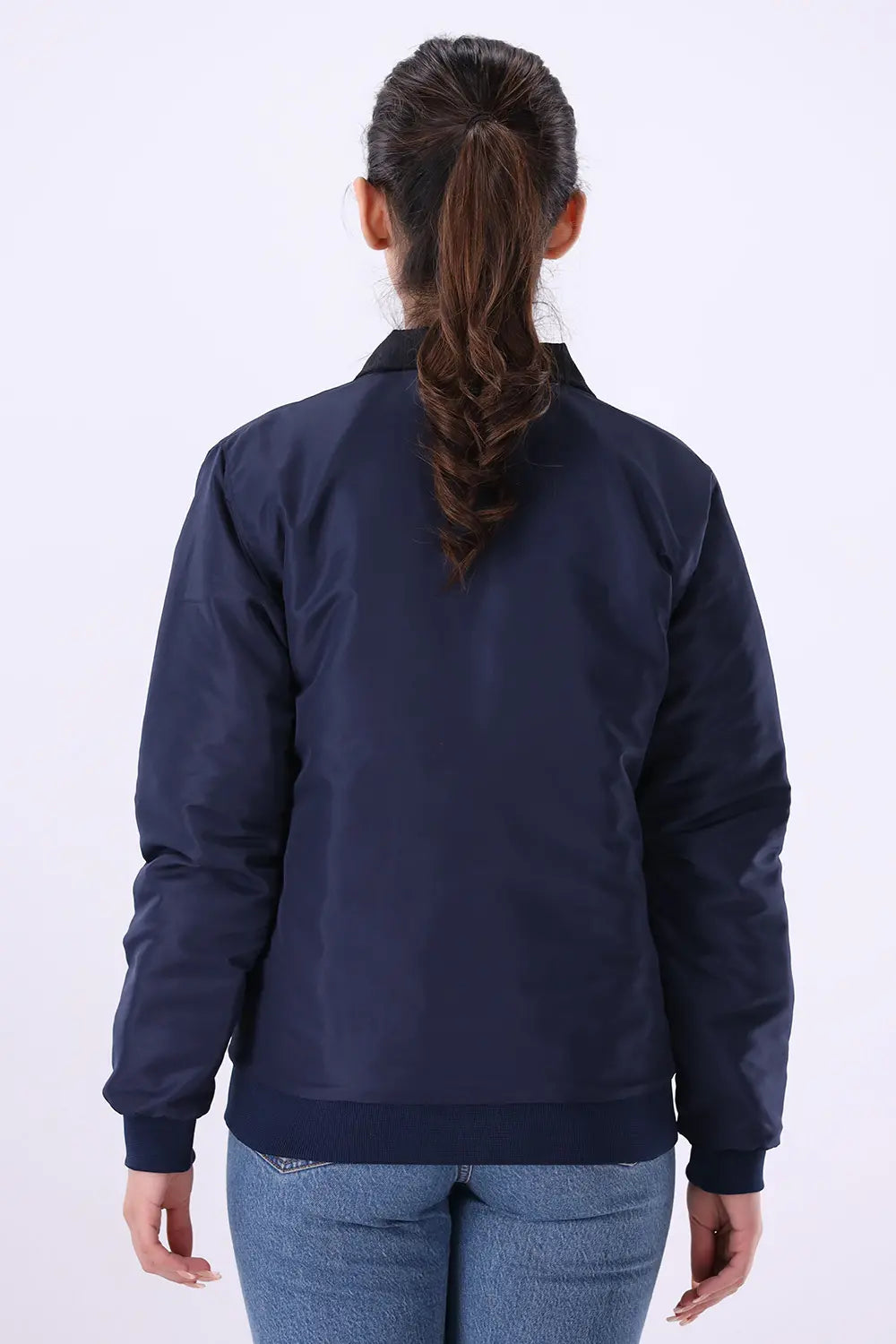 Blue Jacket with Corduroy Collar - W
