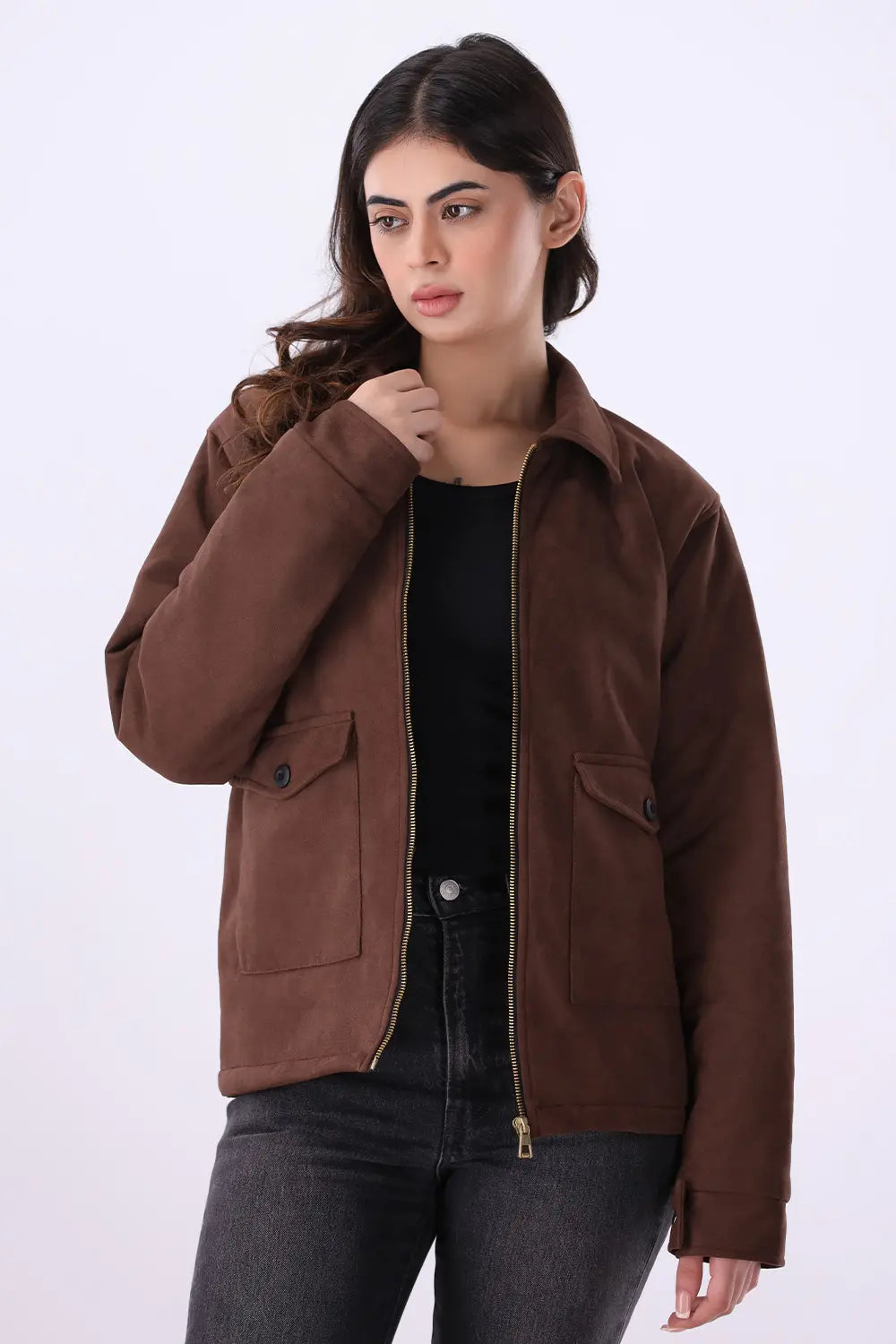 Brown Suede Jacket - W