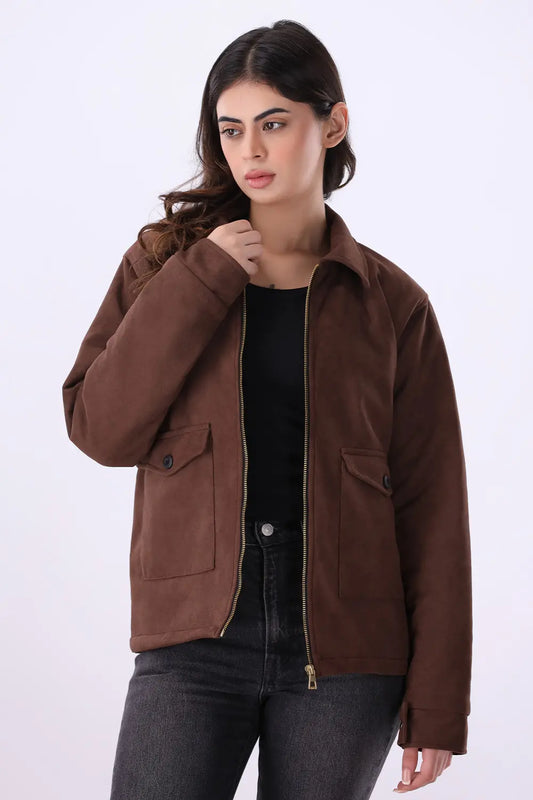 Brown Suede Jacket - W