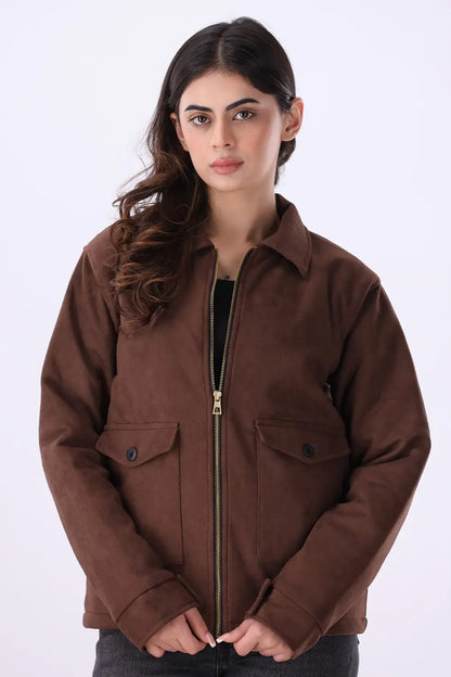 Brown Suede Jacket - W