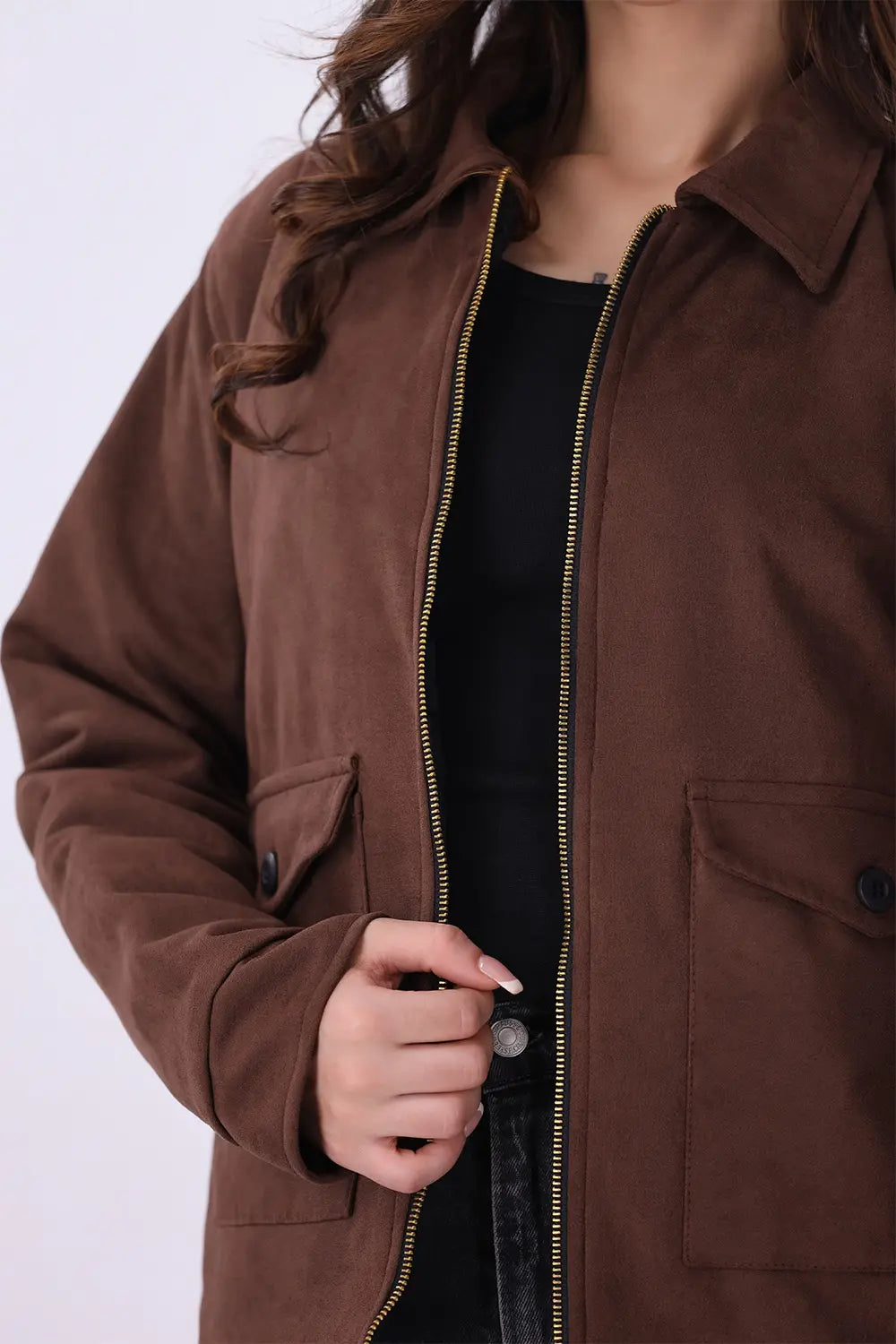 Brown Suede Jacket - W