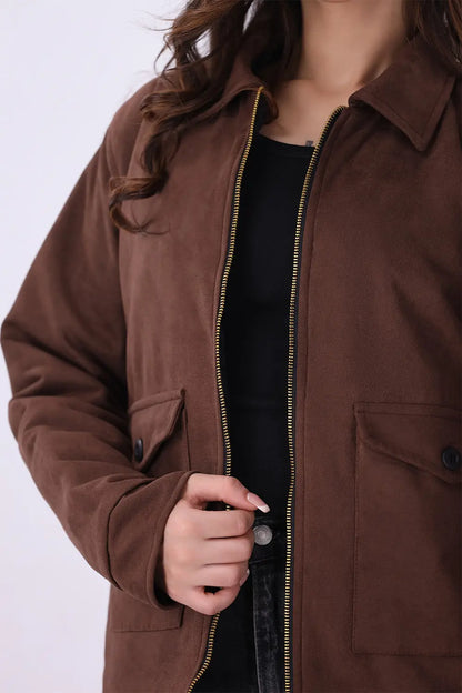 Brown Suede Jacket - W