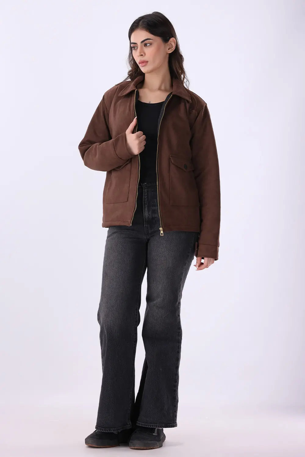 Brown Suede Jacket - W