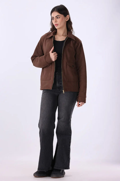 Brown Suede Jacket - W