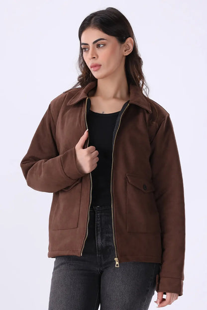 Brown Suede Jacket - W