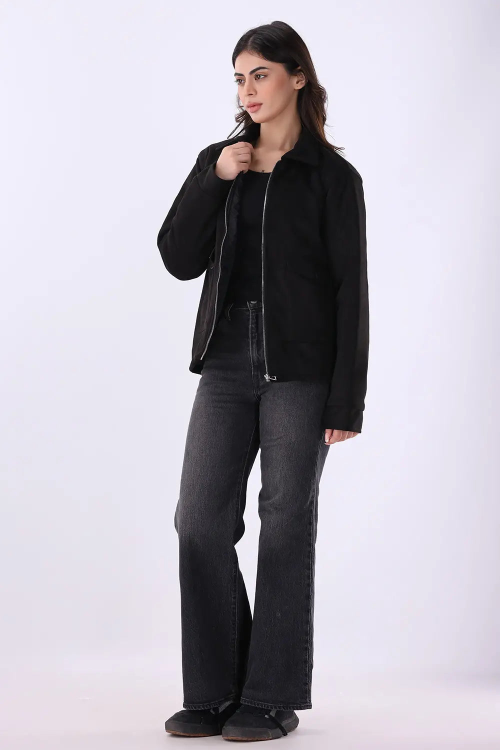 Black Suede Jacket - W