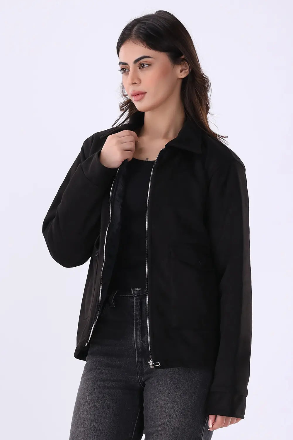 Black Suede Jacket - W