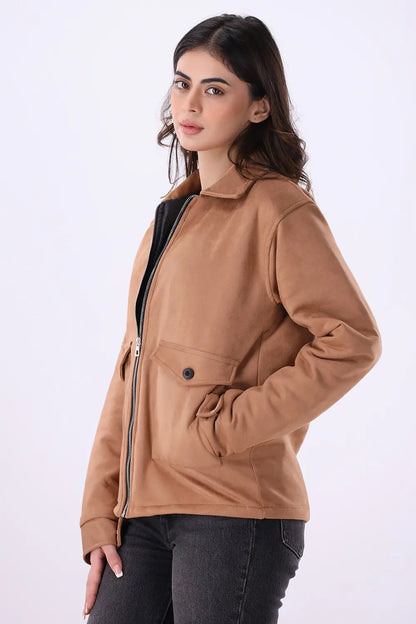 Camel Suede Jacket - W