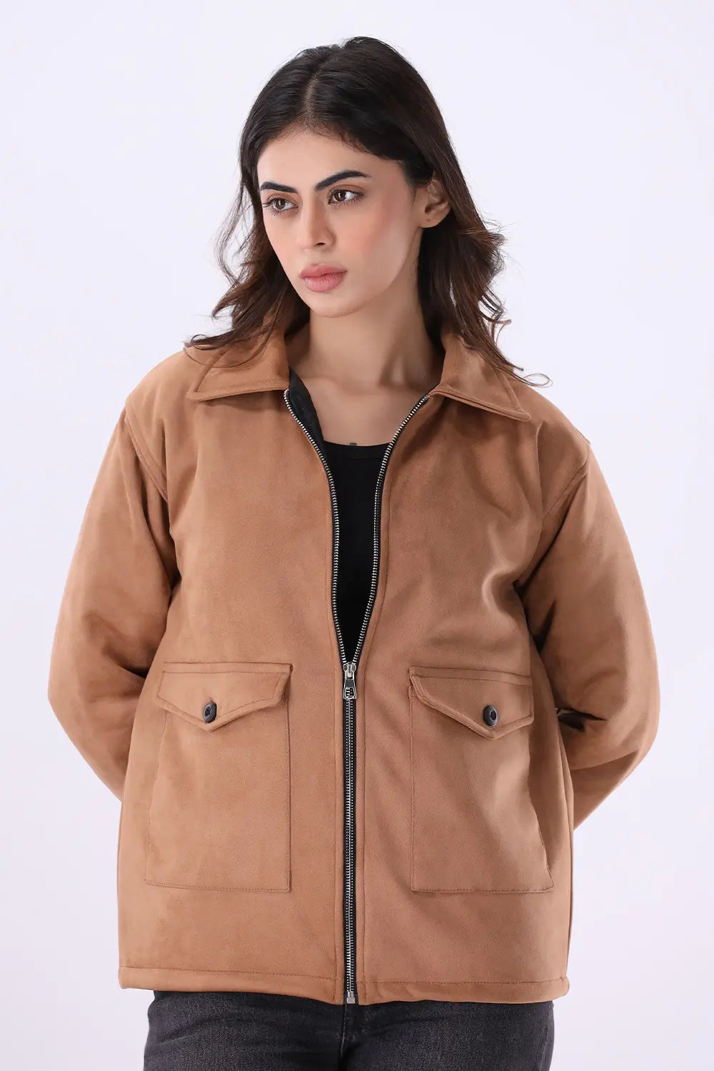 Camel Suede Jacket - W
