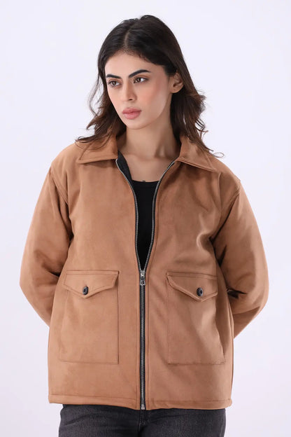 Camel Suede Jacket - W