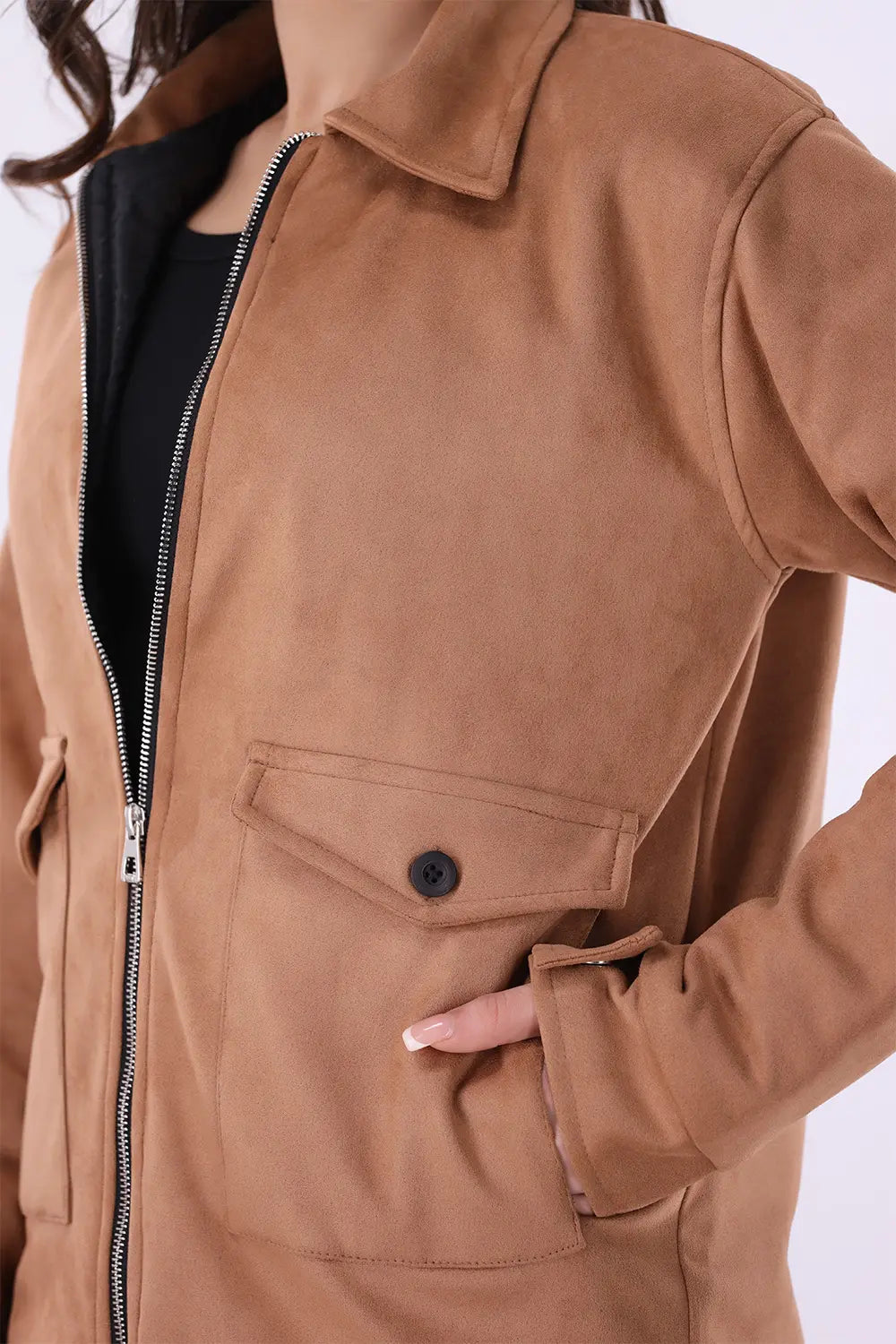 Camel Suede Jacket - W