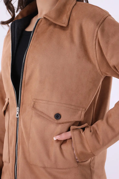 Camel Suede Jacket - W