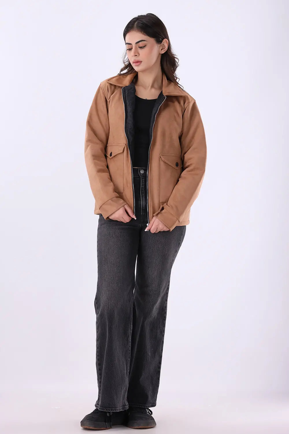 Camel Suede Jacket - W