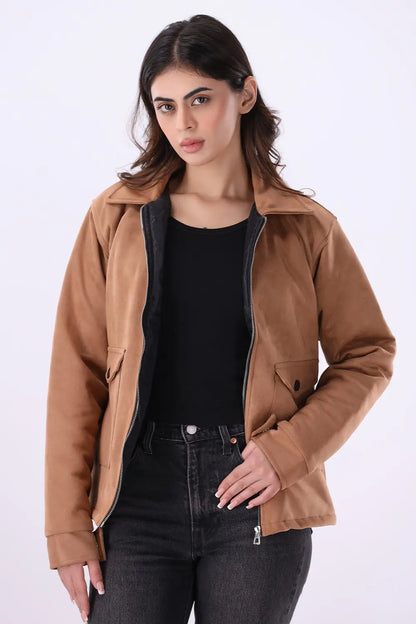 Camel Suede Jacket - W